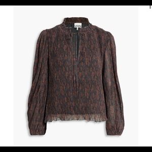 GANNI small puff sleeve top